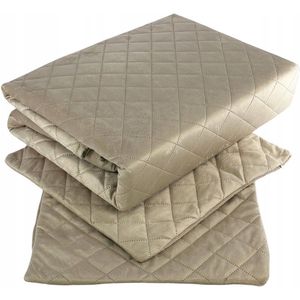 Dubbelzijdige Plaid Amarante Beige 180x220 cm + 2 Kussenslopen