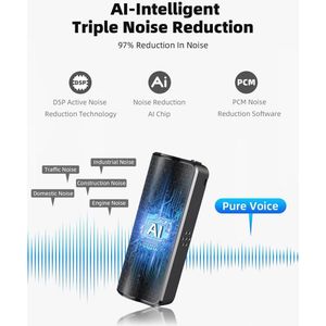 Magnetische Voice Recorder 128G met AI-geluidsonderdrukking en 1600 uur Opnamecapaciteit