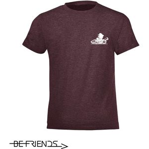 Be Friends T-Shirt - Mario - Kinderen - Bordeaux - Maat 2 jaar