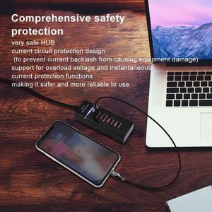 4-poorts USB-wandoplader Universele Oplader voor Meerdere USB-mobiele Telefoons en Tablets - Zwart .