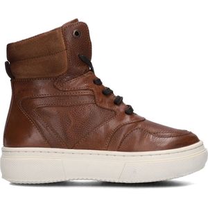 Omoda K001043 Hoge sneakers - Leren Sneaker - Jongens - Cognac - Maat 35
