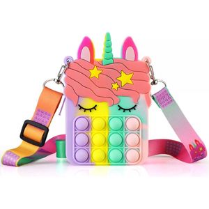 CHPN - Meisjes tasje - Mini tasje - Unicron - Fidget - Kindertasje - Unicorn-Fidget Tas - Pop it's - Eenhoorn tasje - Cadeau - Kinderfeestje