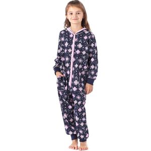 Merry Style Kinder Pyjama - ronde hals - lange mouwen - lange broek met zakken - Katoen - MS-MS10-223-PJ - Marine Blumen - 110-116