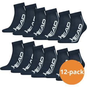 HEAD Quartersokken Performance - 12 paar sportsokken - Navy - Unisex - Maat 39/42