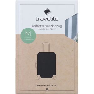 Travelite koffer hoes M (tot max 71x48x29cm) tickets on blue white