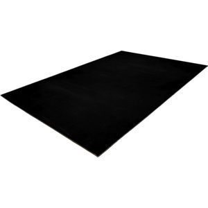 Lalee Loft - Vloerkleed - Tapijt – Karpet - laagpolig - Superzacht - effen Fluffy - wasbaar - met antislip- rabbit- 200x290 cm zwart
