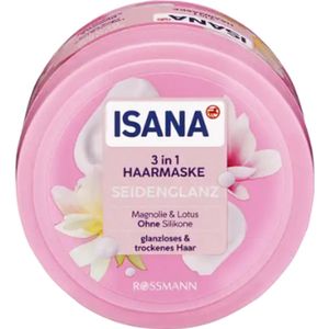 ISANA 3in1 Haarmasker Seidenglanz - Silk Shine | 1x 250ml - met Sheabutter, Lotus & Magnolia | Voor stralende glans en zijdezachtheid - Van aanzet tot punt