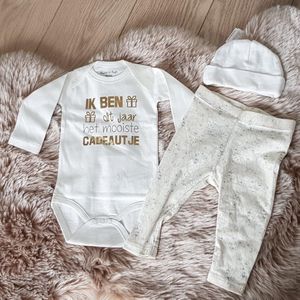 Newborn Baby Kleding Set tekst - Jongens en Meisjes Romper - Kraamcadeau - Babyshower Cadeau - 4-6 Maanden