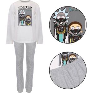 Rick and Morty Witte en grijze jongenspyjama met lange broek