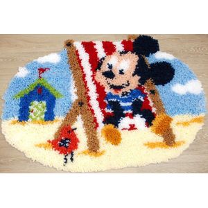 Knoopvormtapijt kit Disney Mickey in strandstoel - Vervaco - PN-0144837