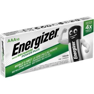 Energizer herlaadbare batterijen Power Plus 700 AAA/HR03/NH12, pak van 10 stuks