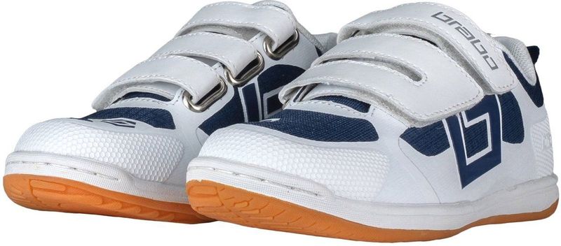 Brabo - Force - Indoor Hockeyschoenen - Wit - Blauw