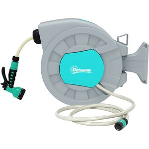 Wandslangenbox 20 mtr Tuinslang Haspel Autom. - Zwenkbaar 180°