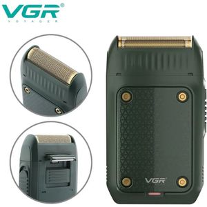 Krachtige 2in1 VGR Scheerapparaat - Usb Oplaadbare Voyager V-353 - Full Body Shaver + Baard/Precisietrimmer - Perfecte Lichaamshaar Verzorging voor Dames en Heren - Kleur: Zwart