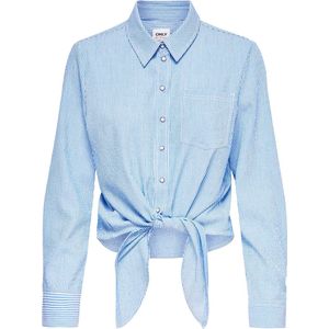 ONLY ONLLECEY LS KNOT SHIRT NOOS WVN Dames Blouse - Maat S