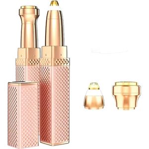 Oplaadbare 2in1 Beauty Trimmer - Oor en Neushaar Trimmer - Gezicht en Lichaamshaar Trimmer - Pijnloze Persoonlijke Verzorging voor Dames - Kleur: Roze