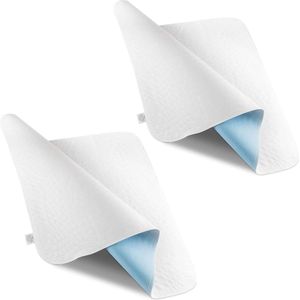 Waterdichte matrasbeschermer incontinentie waterdicht wasbaar - absorberend fleece 50 x 90 cm (2) incontinentie onderlegger