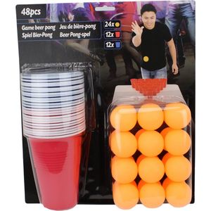 Beerpong Set - 48 Delig - Starterset - Drankspel