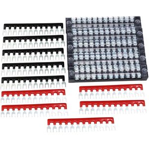 15A Schroefklemmenlijst 12Positie Dubbele Rij Schroeflijst 15 Stuks (12 Posities 5 Pack) - 600V