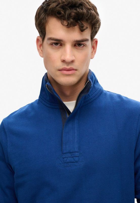 Superdry - Classics Henley - Sweatshirt - Met Halve Rits