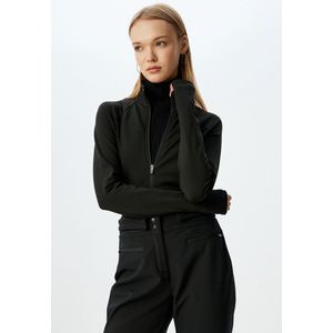 Rechte kraag-volledige ritssluiting Rits gedetailleerd Sweatshirt