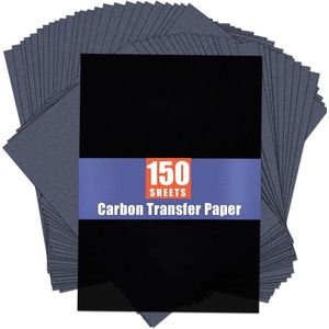 150 stuks carbonpapier - overtrekpapier - carbon transferpapier - A4 Formaat - voor houtbewerking, canvas, schilderen en andere ambachtelijke oppervlakken (21 x 30 cm)