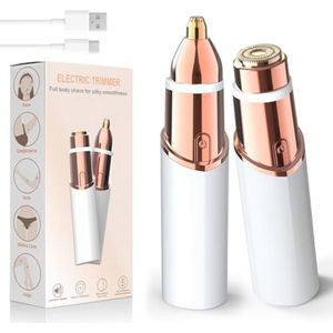 Draadloze Gezichtshaartjes Verwijderaar - Oplaadbare Epilator voor Lip en Kin met LED