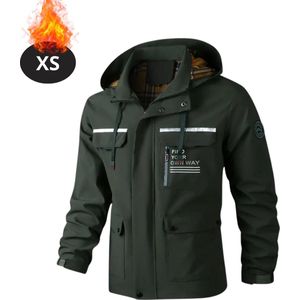 Bovista Windjas Voor Heren - Windjack - Waterdicht - Jas Met Capuchon - Outdoorjas - Volwassen - Groen - Maat XS