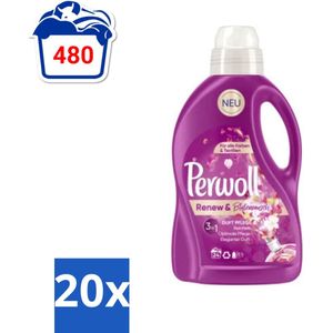 Perwoll - Vloeibaar Wasmiddel - Bloesemgeur - 3 in 1 - 24 Wasbeurten - Bulkverpakking - 20 stuks