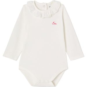 Vertbaudet - Babyromper - Kraagje van Engels Borduurwerk - Lange Mouwen - Biologisch Katoen