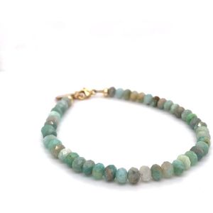 Pat's Jewels Armband - Dames Armband - Kralen Armband - Edelsteen - Amazoniet - Goldfilled