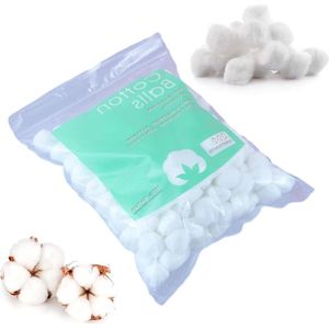 Allecto Plus - Hydrofiele wattenbolletjes van puur katoen - Ontvetter voor make-up - Thuisgebruik - 200 stuks
