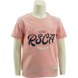 RSC Anderlecht t-shirt kids pink letters maat 158/164 (13 a 14 jaar)