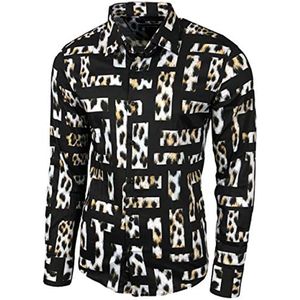 Kleurrijke Lange Mouwen Bloemen Overhemd voor Mannen