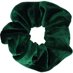 Haarelastiek Scrunchie – Basic – Velvet Stof – Donkergroen