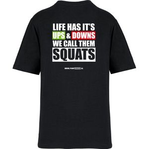 Pumpcovers - T-shirt - Life has it's ups and downs we call them squats - Maat M