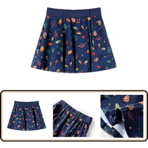Kinderrok marineblauw - maat 92 - dierenprint Kinderrok - Meisjesrok - Kindermode - Kinderkledij - Blauwe Rok