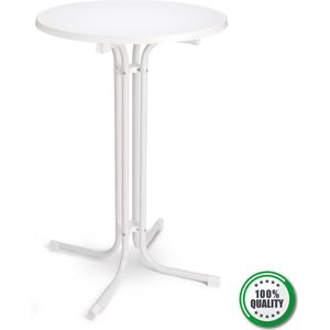 Wicotex-Statafel - wit- 80cm doorsnede - statafels - cocktailtafel - hoge staan tafel - staantafels - bartafel - partytafel-sterk frame