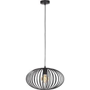 DMQ Hanglamp Lira - Zwart Industrieel - 40 cm - Metaal - E27