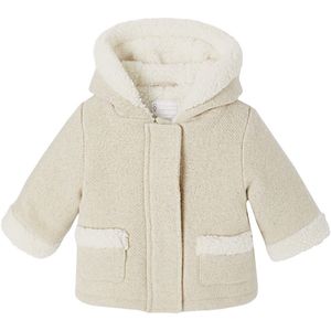 Vertbaudet Babymantel van iriserende wollen stof met voering van imitatiebont