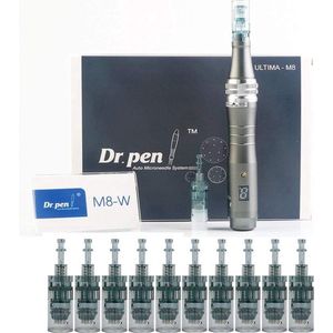 ORIGINELE DR. PEN M8- - Draadloze Dermapen - Microneedling + 6 naaldcartridges + beautycase
