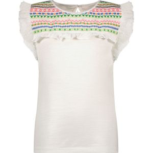 Like Flo F402-5400 Meisjes T-shirt - Green Embroidery - Maat 164