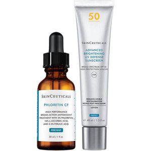 SkinCeuticals Double Defense Set: Pigmentatie- Skinceuticals Phloretin CF 30ml- SkinCeuticals Advanced Brightening UV Defense Sunscreen spf50 40ml