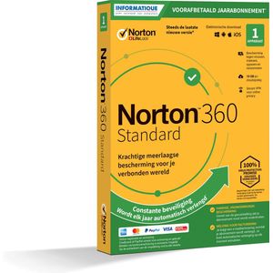 Norton 360 Standard 10GB, 1 device, 1 jaar