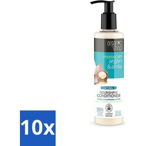 Organic Shop - Conditioner Argan & Amla - Hydraterend en Verzorgend - 280 ml - Bulkverpakking - 10 stuks