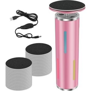 Elektrische Eeltverwijderaar met Instelbare Snelheid en 60 Reserveschuurpapier voor Voetverzorging