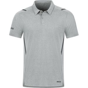 JAKO Polo Challenge Lichtgrijs Gemêleerd-Antra Light Maat 3XL