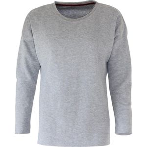 MOOI! Company - Dames vest Loret - Half lang los vallend - Fijn gebreid - Kleur l.Grey melange - L