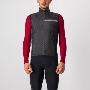 Castelli Windstopper mouwloos Heren Zwart Grijs - SQUADRA STRETCH VEST LIGHT BLACK DARK GRAY - XL