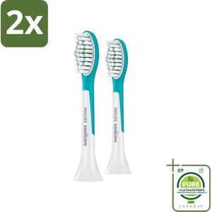 Philips Sonicare - Opzetborstels - For Kids Standard - Voor Kinderen - 2 opzetborstels - HX6042/33 - Voordeelverpakking - 2 stuks - Philips Sonicare - Tandenborstel voor kinderen